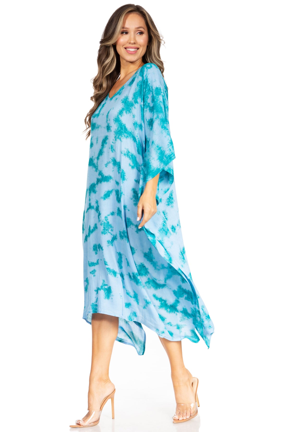 Tie Dye Caftan Dress Cover Up
