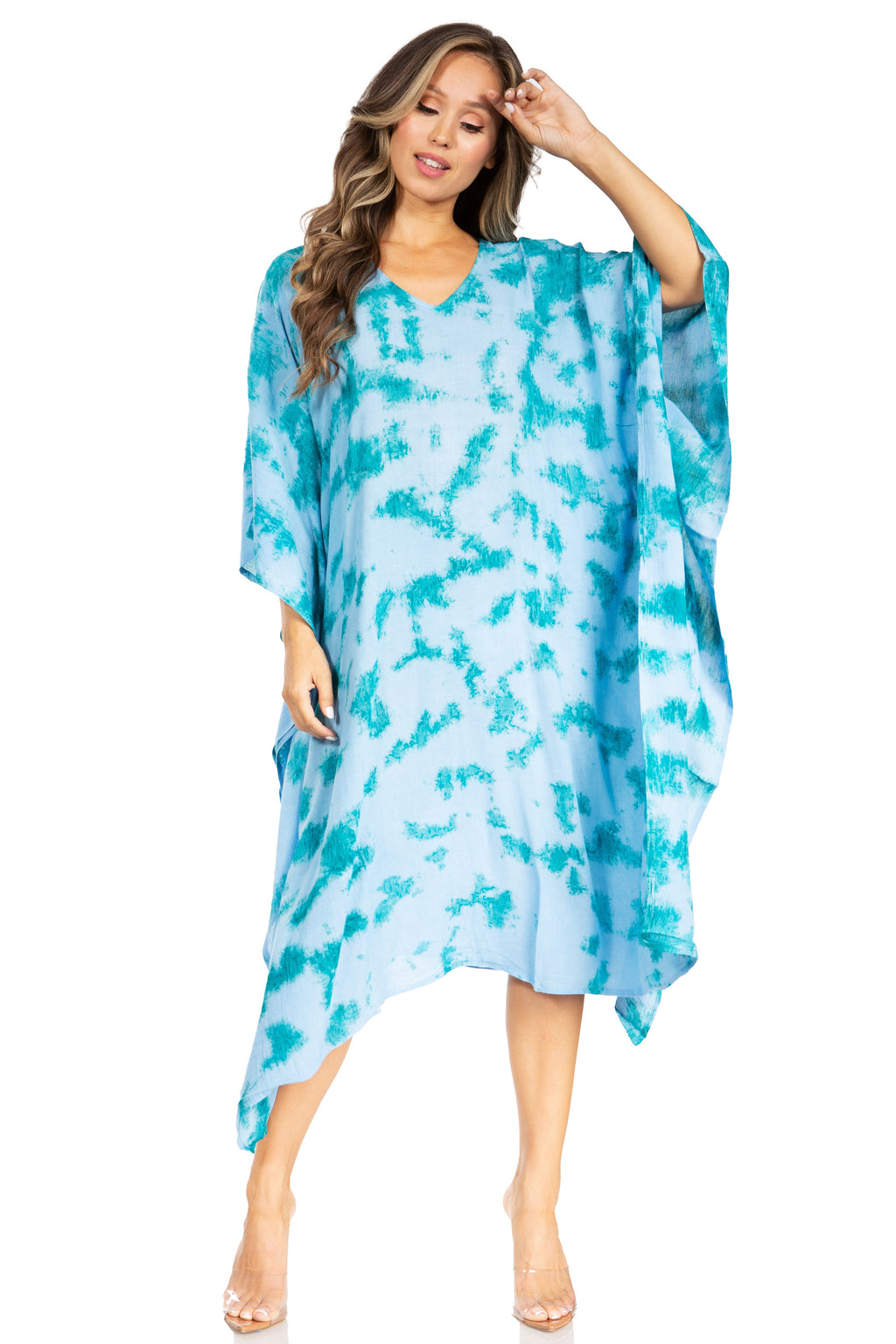 Tie Dye Caftan Dress Cover Up
