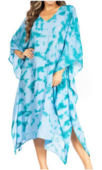 Tie Dye Caftan Dress Cover Up