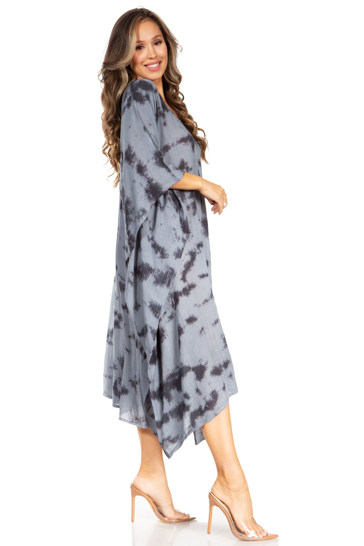 Tie Dye Caftan Dress Cover Up