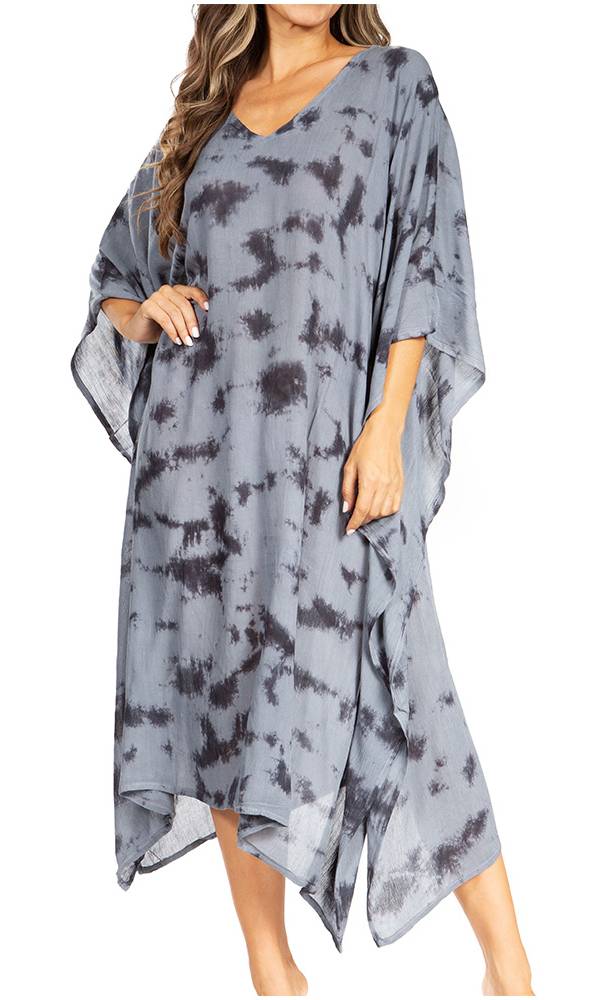 Tie Dye Caftan Dress Cover Up