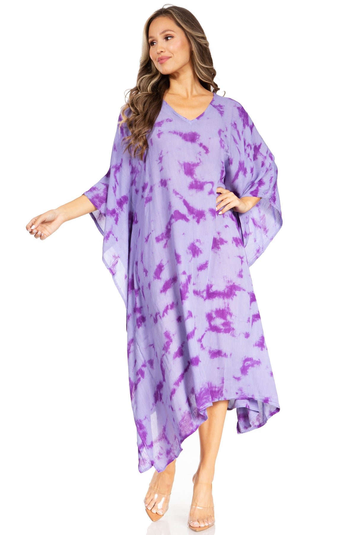 Tie Dye Caftan Dress Cover Up