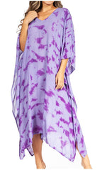 Tie Dye Caftan Dress Cover Up