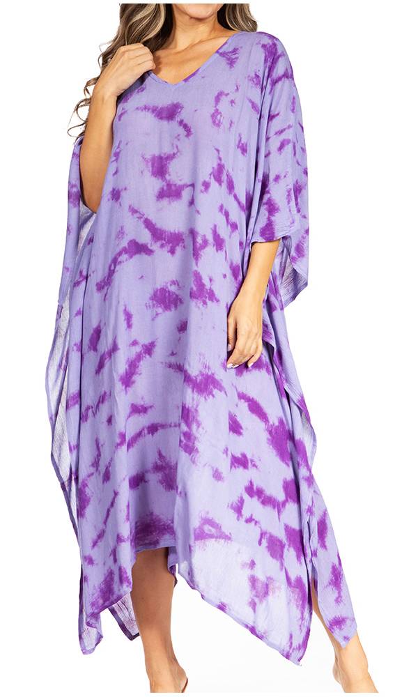 Tie Dye Caftan Dress Cover Up