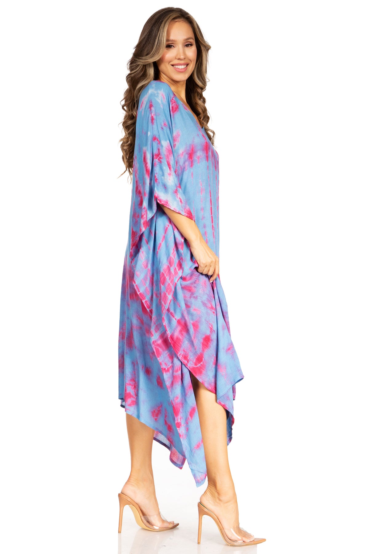 Tie Dye Caftan Dress Cover Up