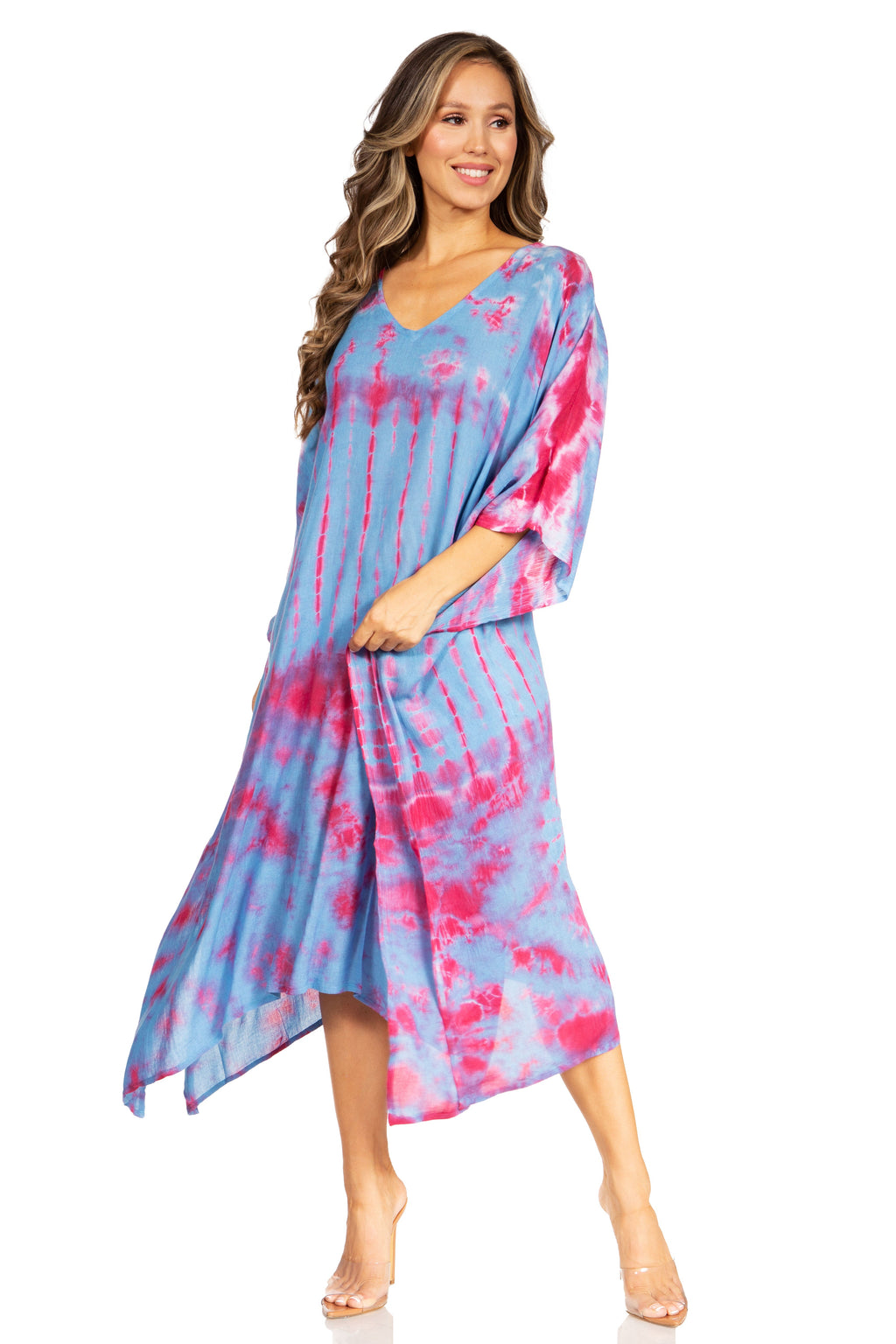 Tie Dye Caftan Dress Cover Up