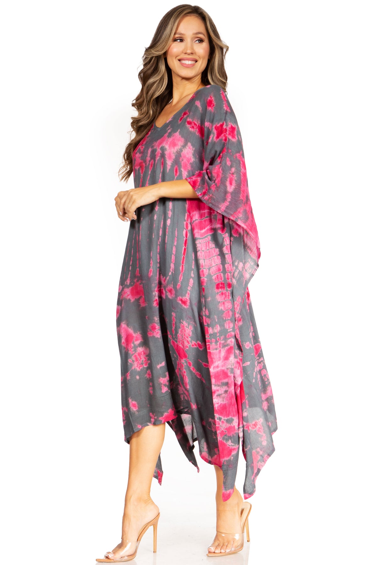 Tie Dye Caftan Dress Cover Up