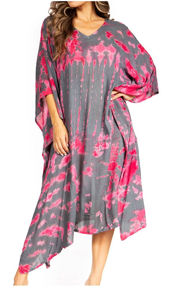 Tie Dye Caftan Dress Cover Up