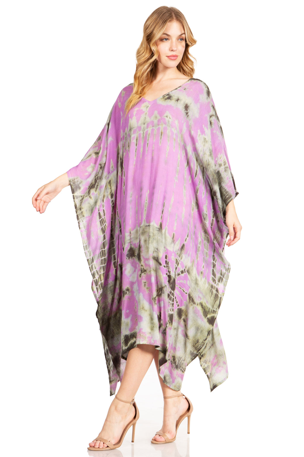 Tie Dye Caftan Dress Cover Up
