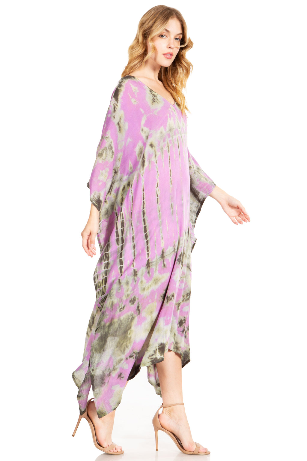 Tie Dye Caftan Dress Cover Up
