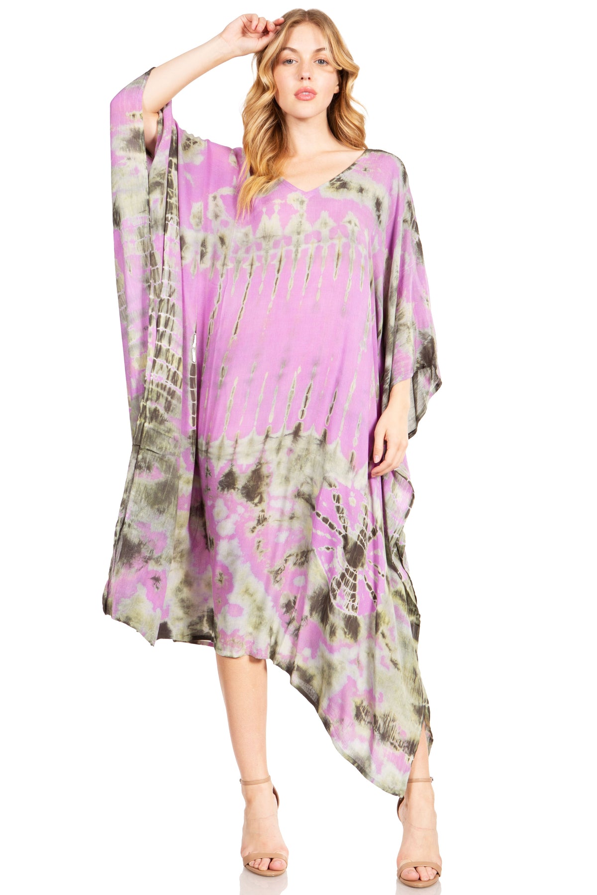Tie Dye Caftan Dress Cover Up