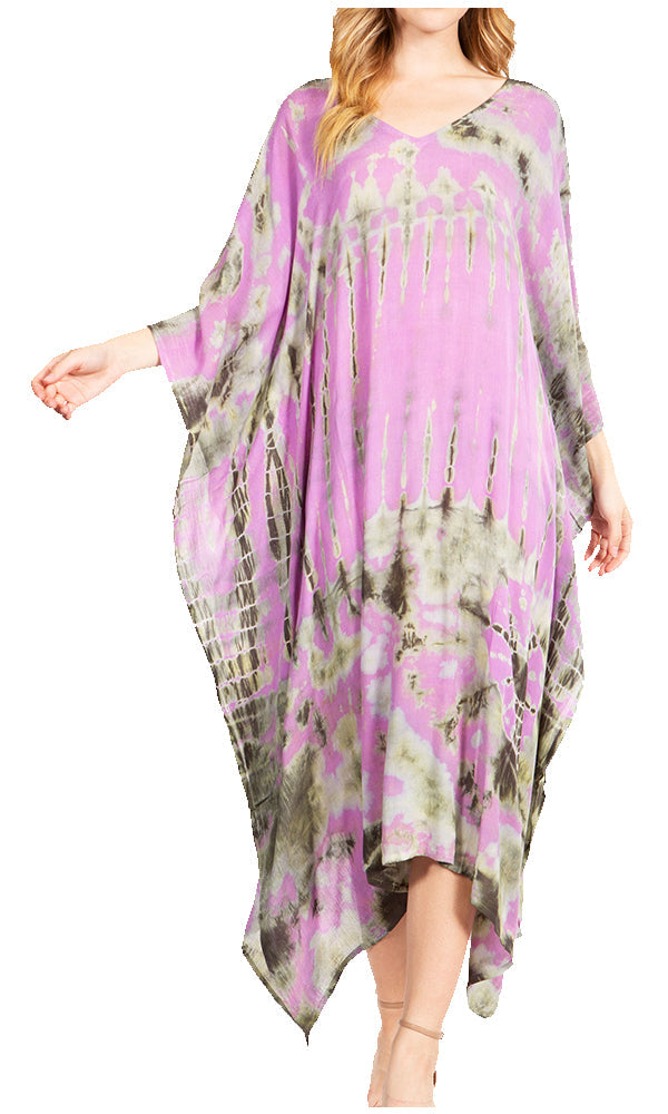 Tie Dye Caftan Dress Cover Up
