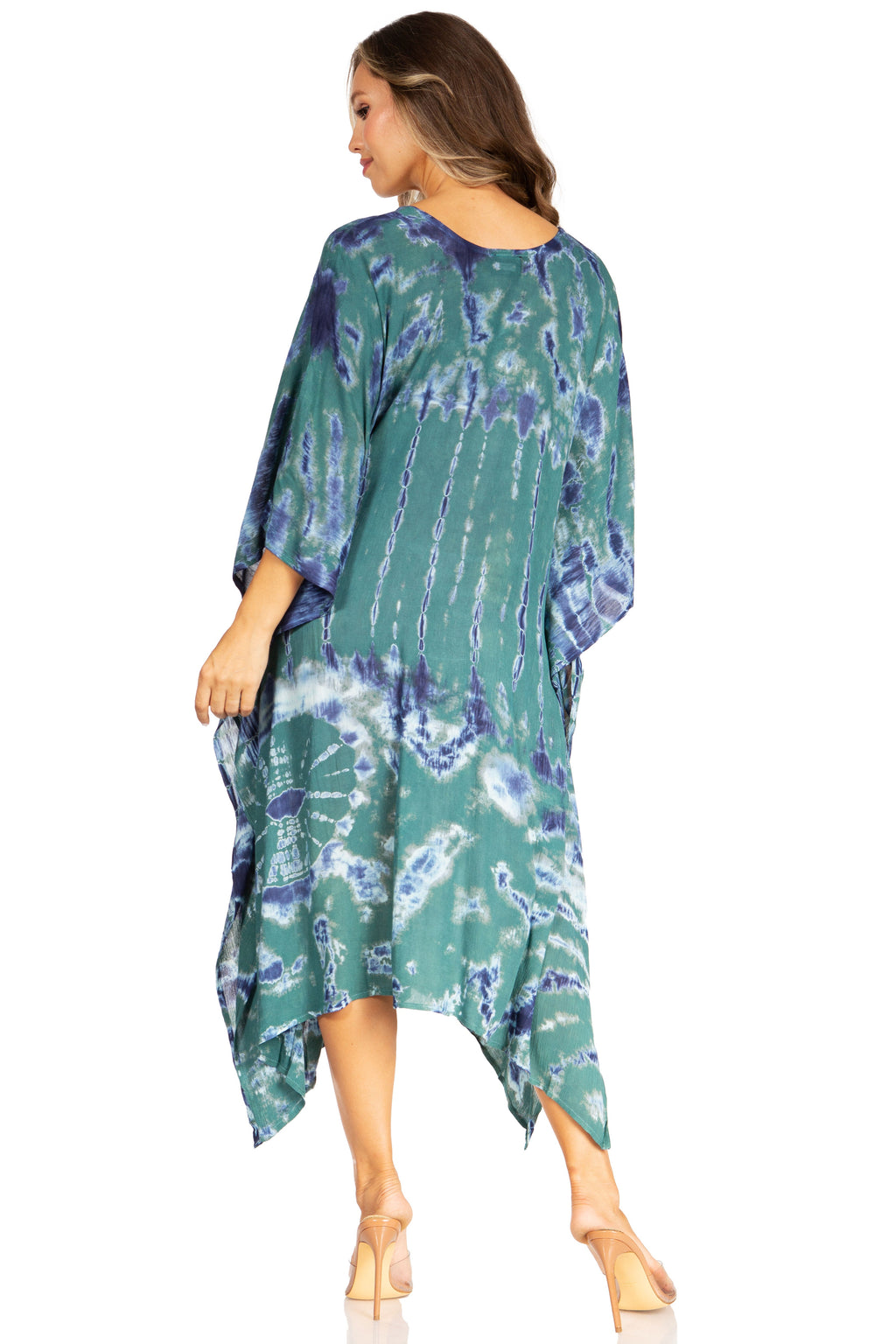 Tie Dye Caftan Dress Cover Up