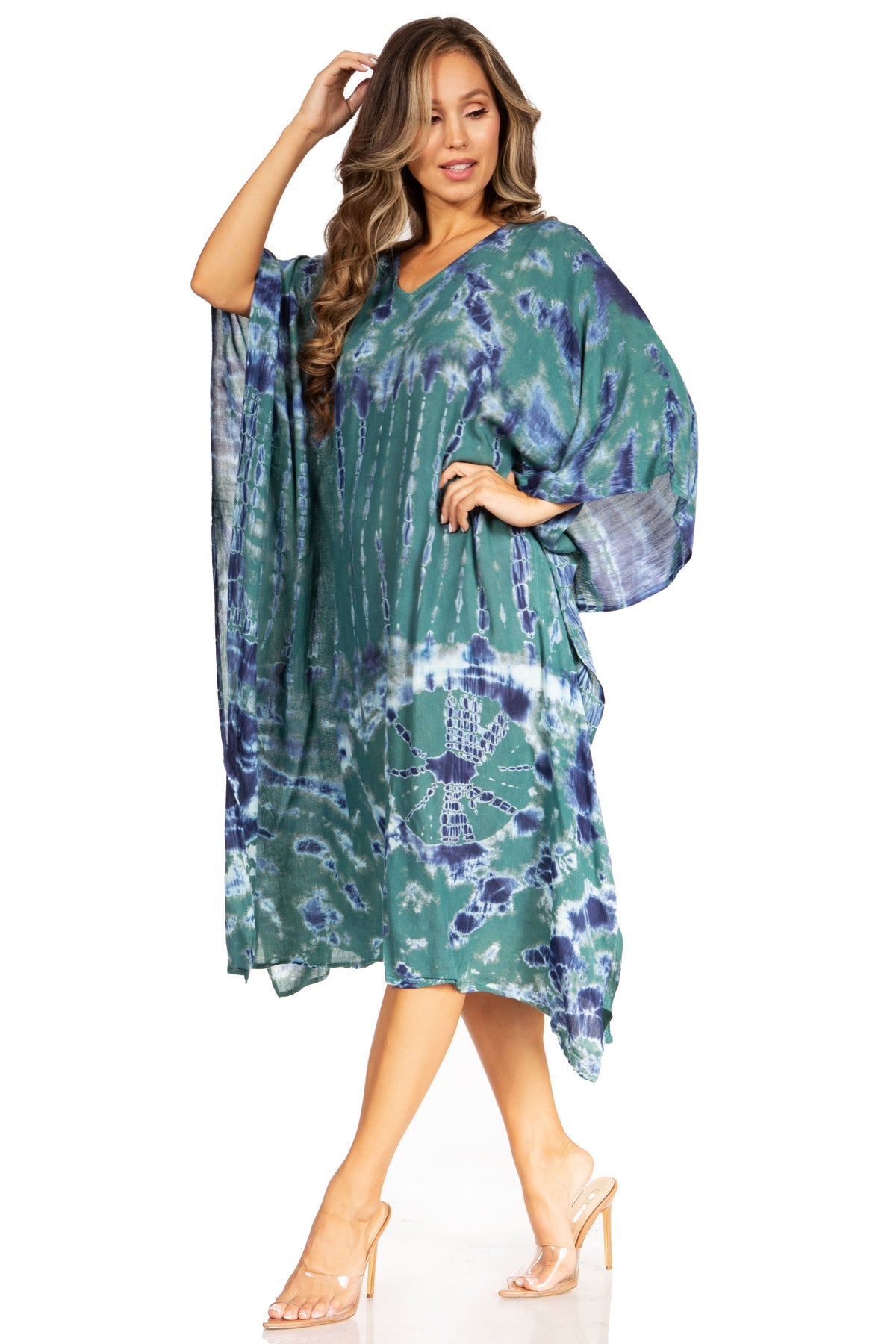 Tie Dye Caftan Dress Cover Up