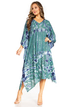 Tie Dye Caftan Dress Cover Up