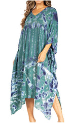 Tie Dye Caftan Dress Cover Up