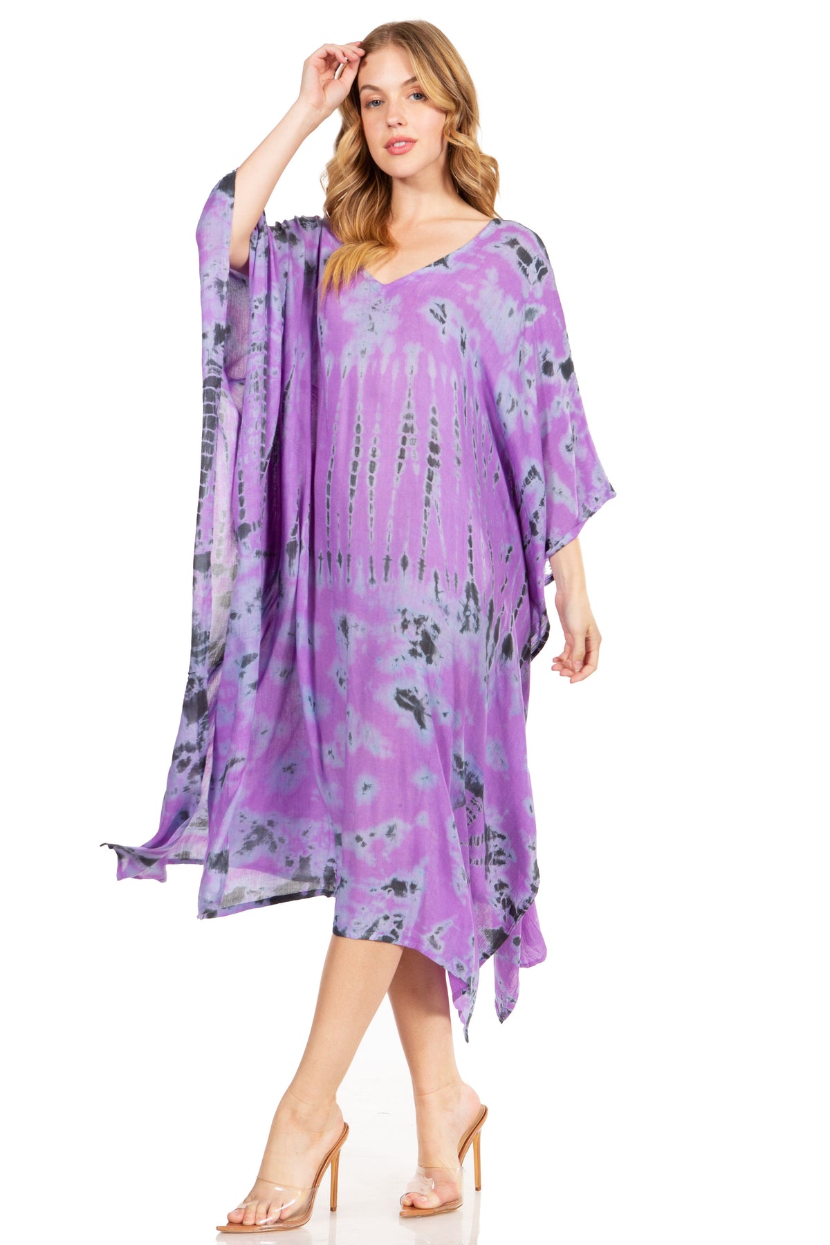 Tie Dye Caftan Dress Cover Up