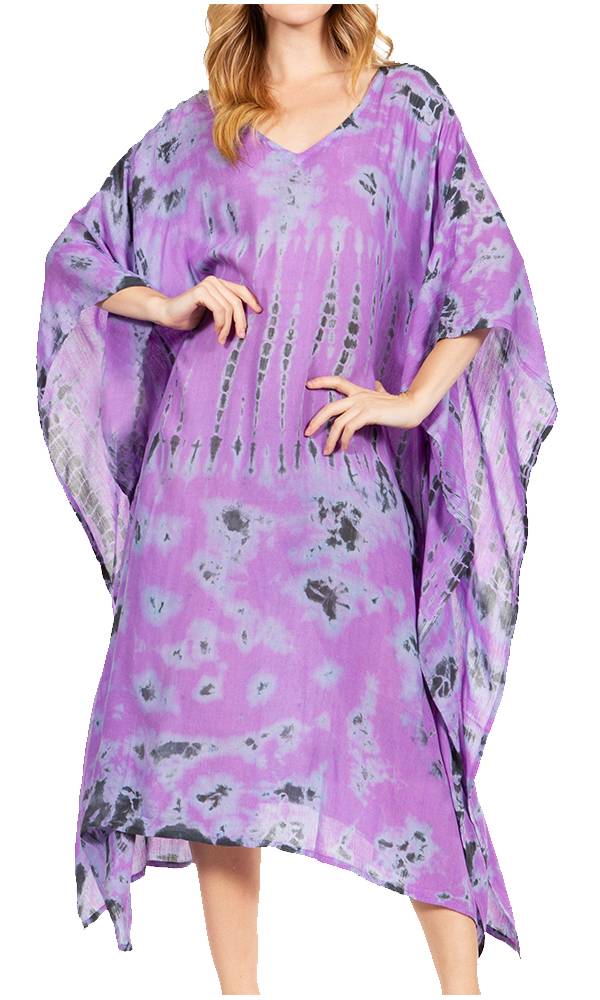 Tie Dye Caftan Dress Cover Up