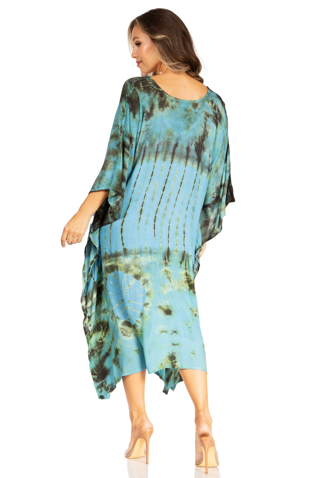 Tie Dye Caftan Dress Cover Up