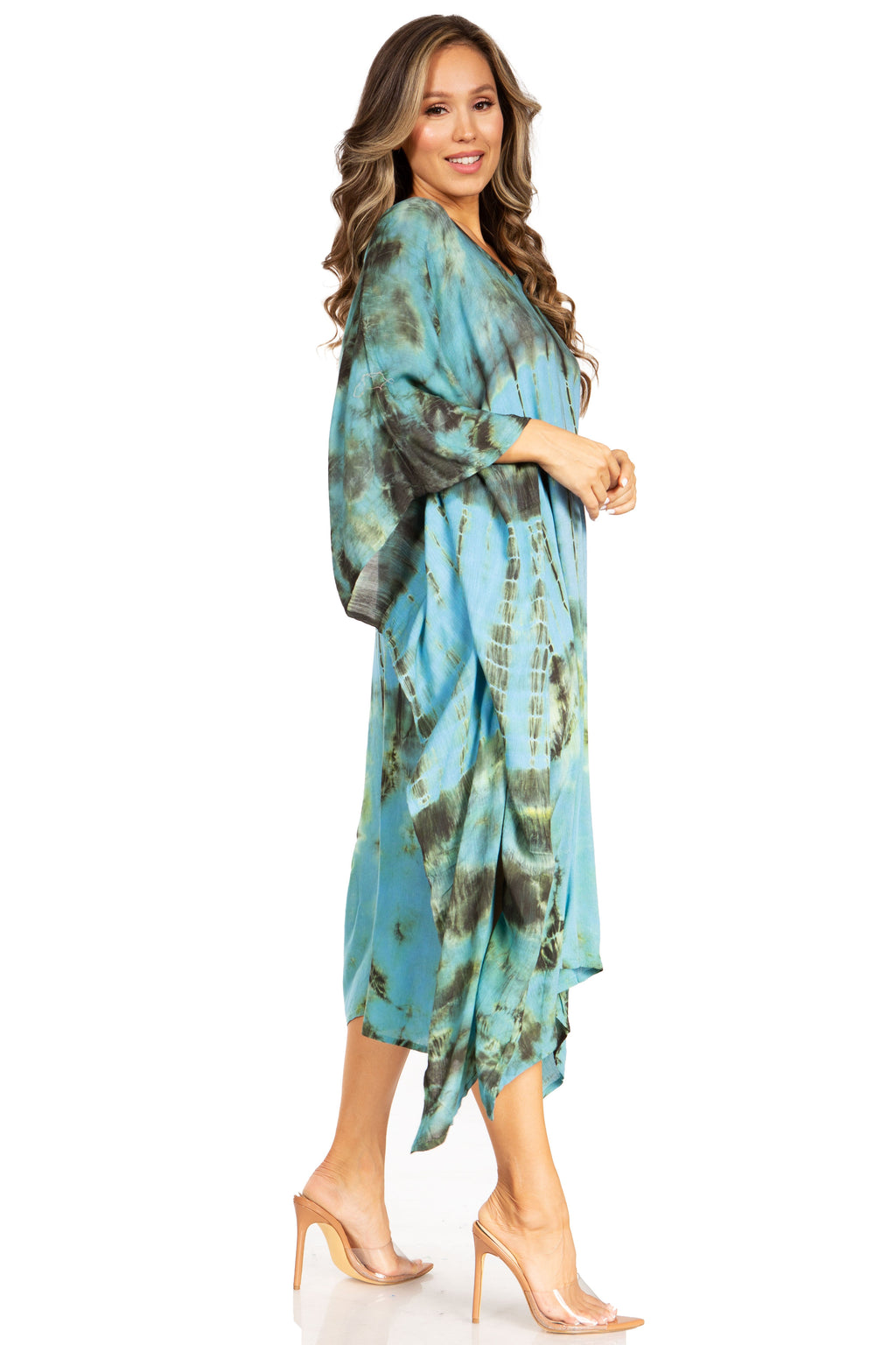 Tie Dye Caftan Dress Cover Up