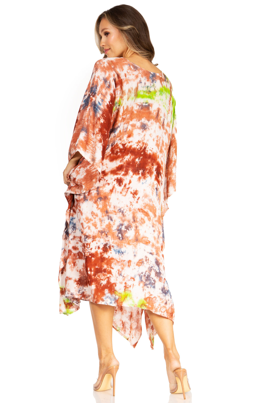 Tie Dye Boho Caftan Dress