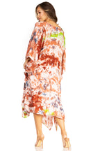 Tie Dye Boho Caftan Dress