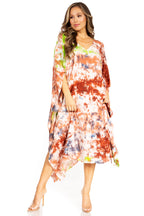 Tie Dye Boho Caftan Dress