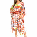 Tie Dye Boho Caftan Dress