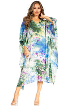 Tie Dye Boho Caftan Dress