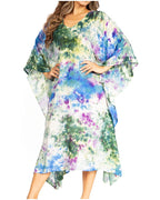 Tie Dye Boho Caftan Dress