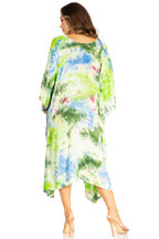 Tie Dye Boho Caftan Dress
