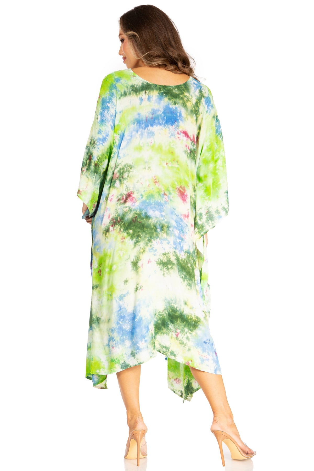 Tie Dye Boho Caftan Dress