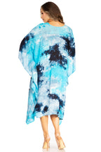 Tie Dye Boho Caftan Dress