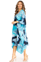 Tie Dye Boho Caftan Dress