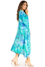Tie Dye Boho Caftan Dress