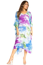 Tie Dye Boho Caftan Dress