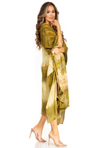 Tie Dye Boho Caftan Dress