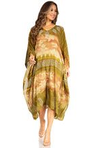 Tie Dye Boho Caftan Dress