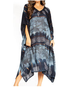 Tie Dye Boho Caftan Dress