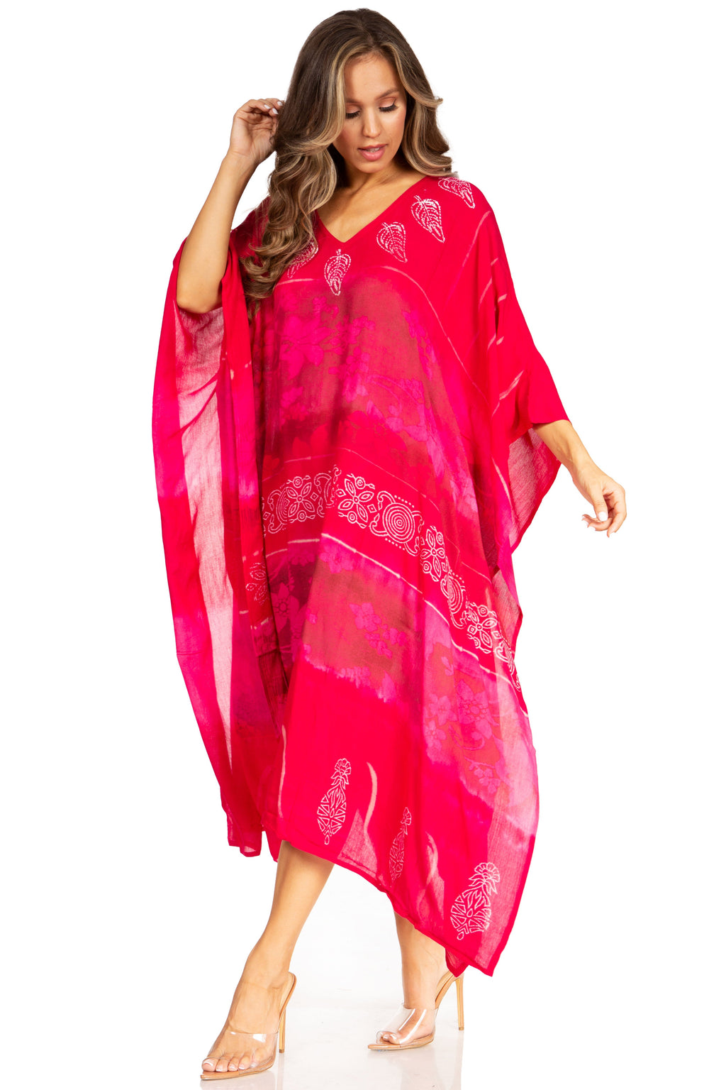 Tie Dye Boho Caftan Dress