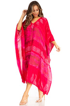 Tie Dye Boho Caftan Dress