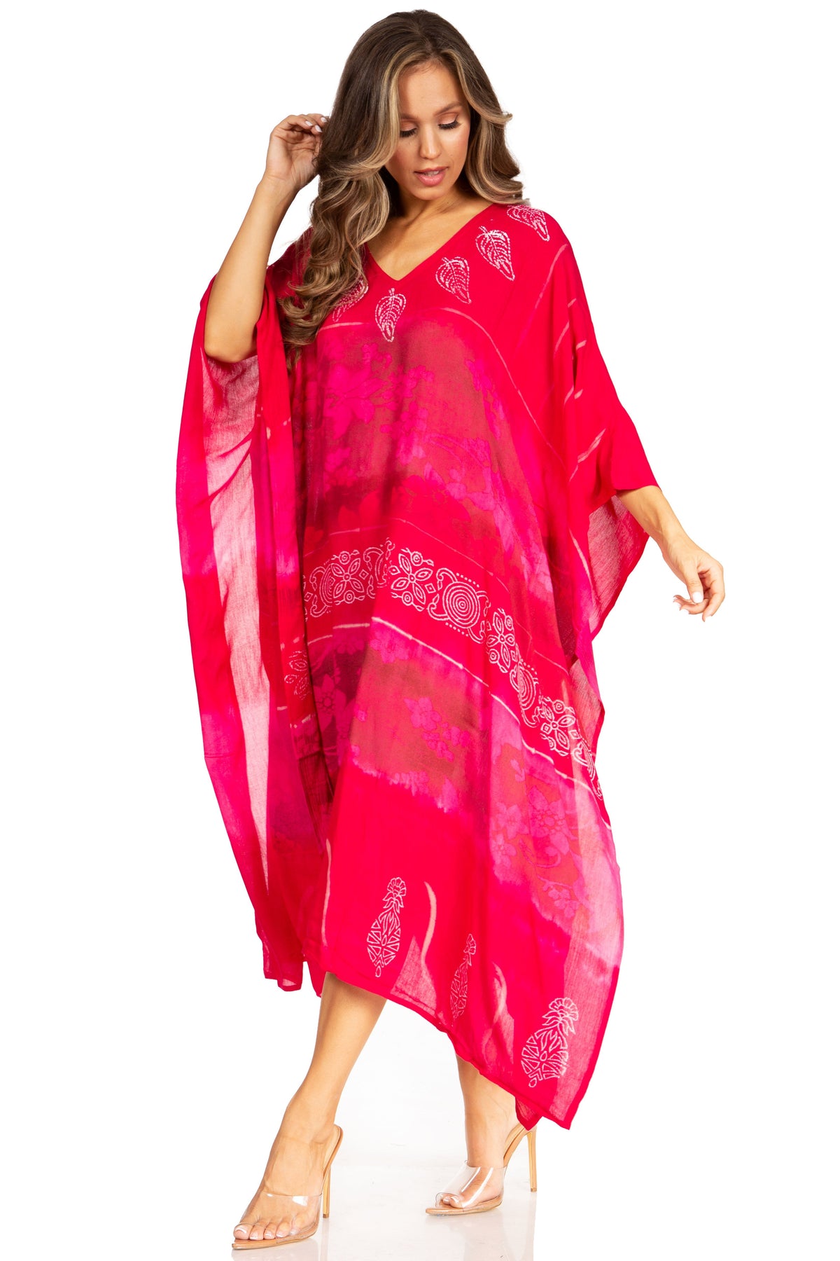 Tie Dye Boho Caftan Dress
