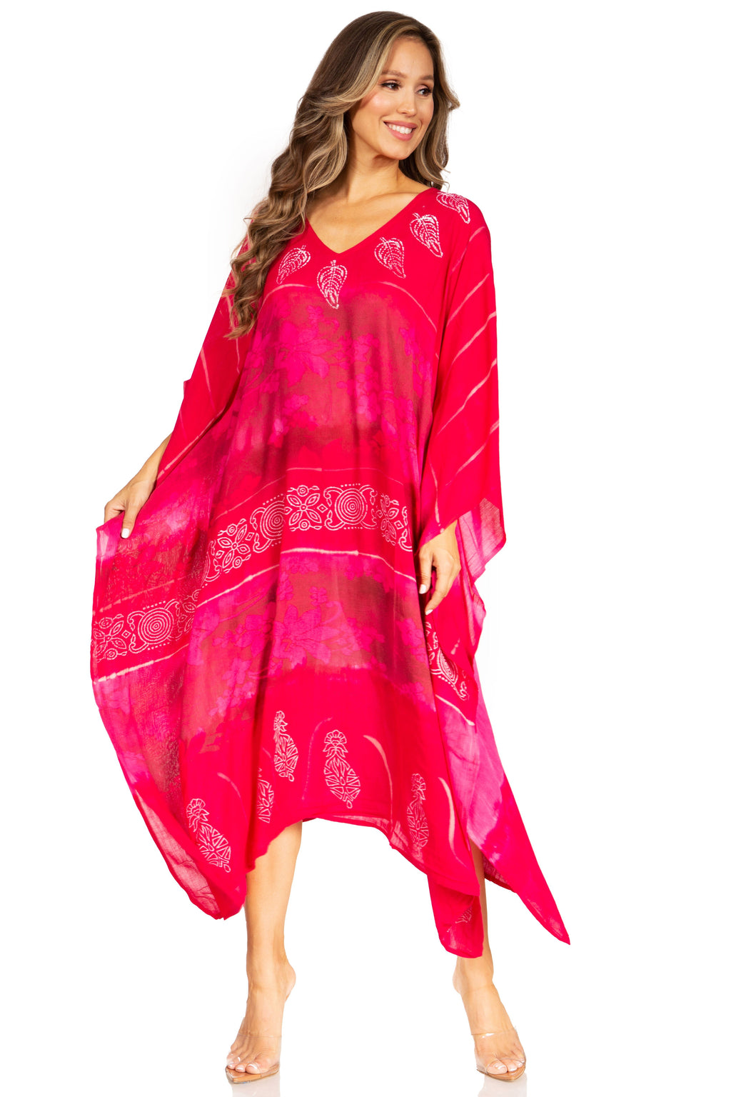 Tie Dye Boho Caftan Dress