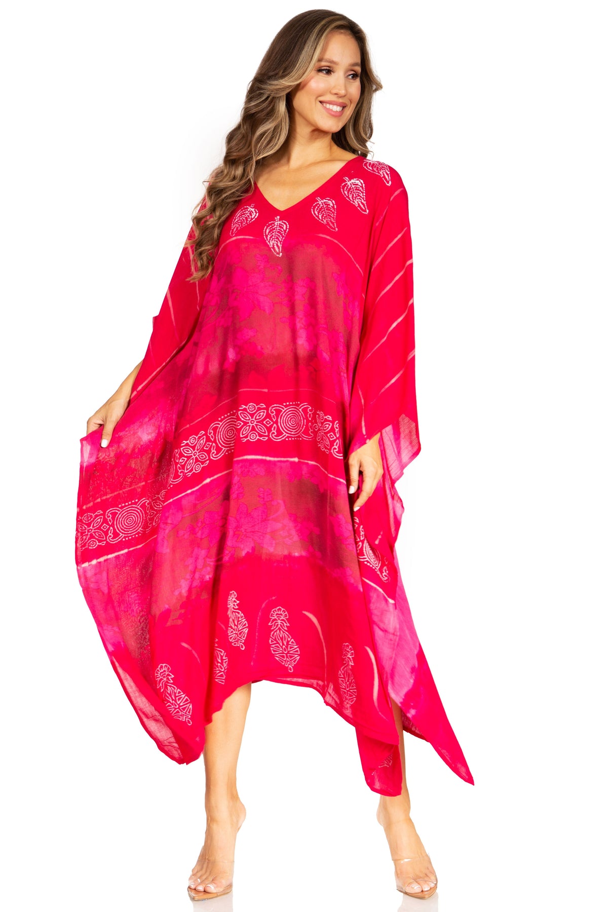 Tie Dye Boho Caftan Dress