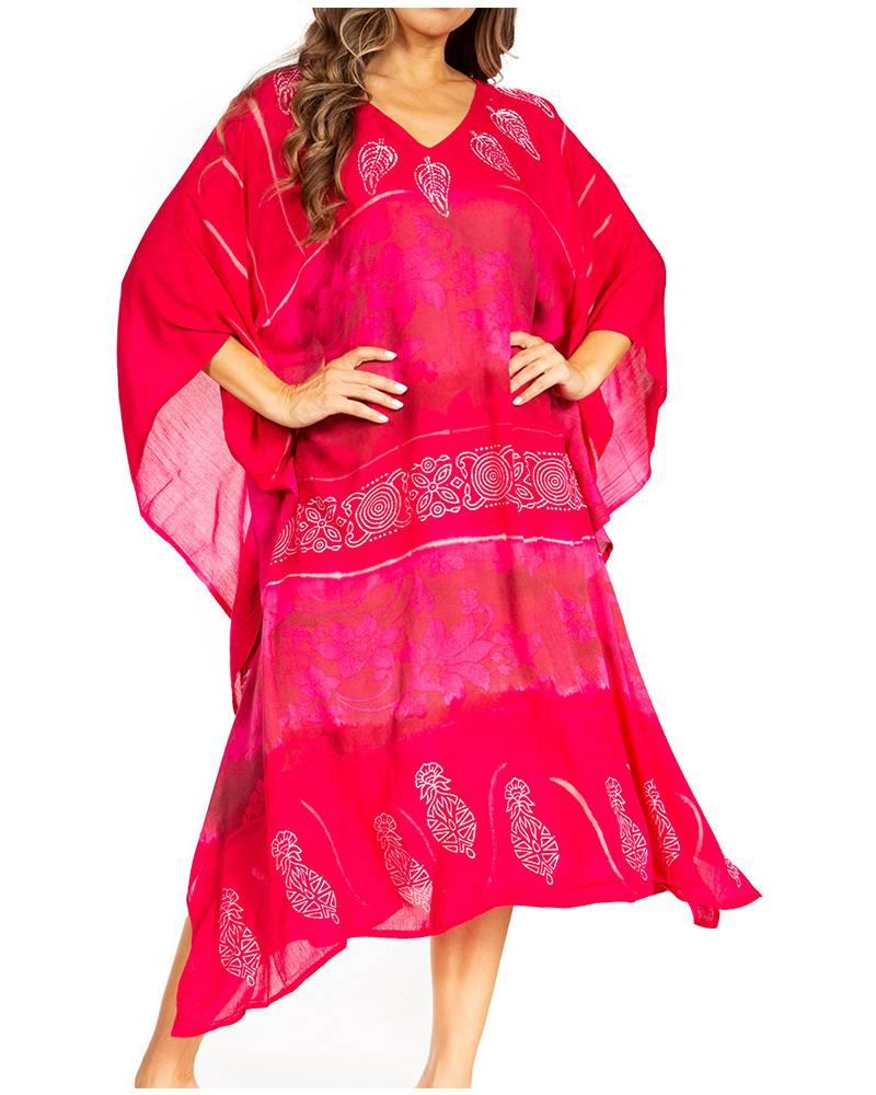 Tie Dye Boho Caftan Dress
