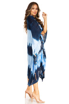 Tie Dye Boho Caftan Dress