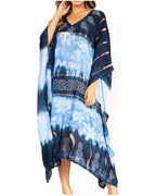 Tie Dye Boho Caftan Dress