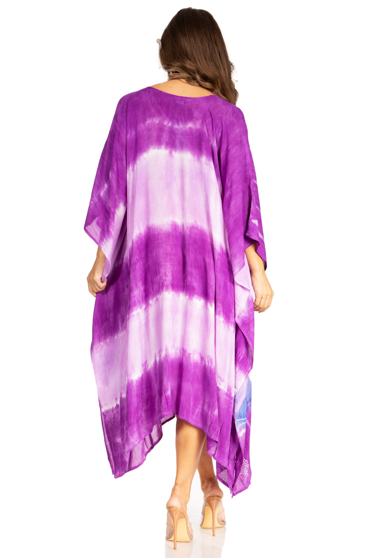 Tie Dye Boho Caftan Dress