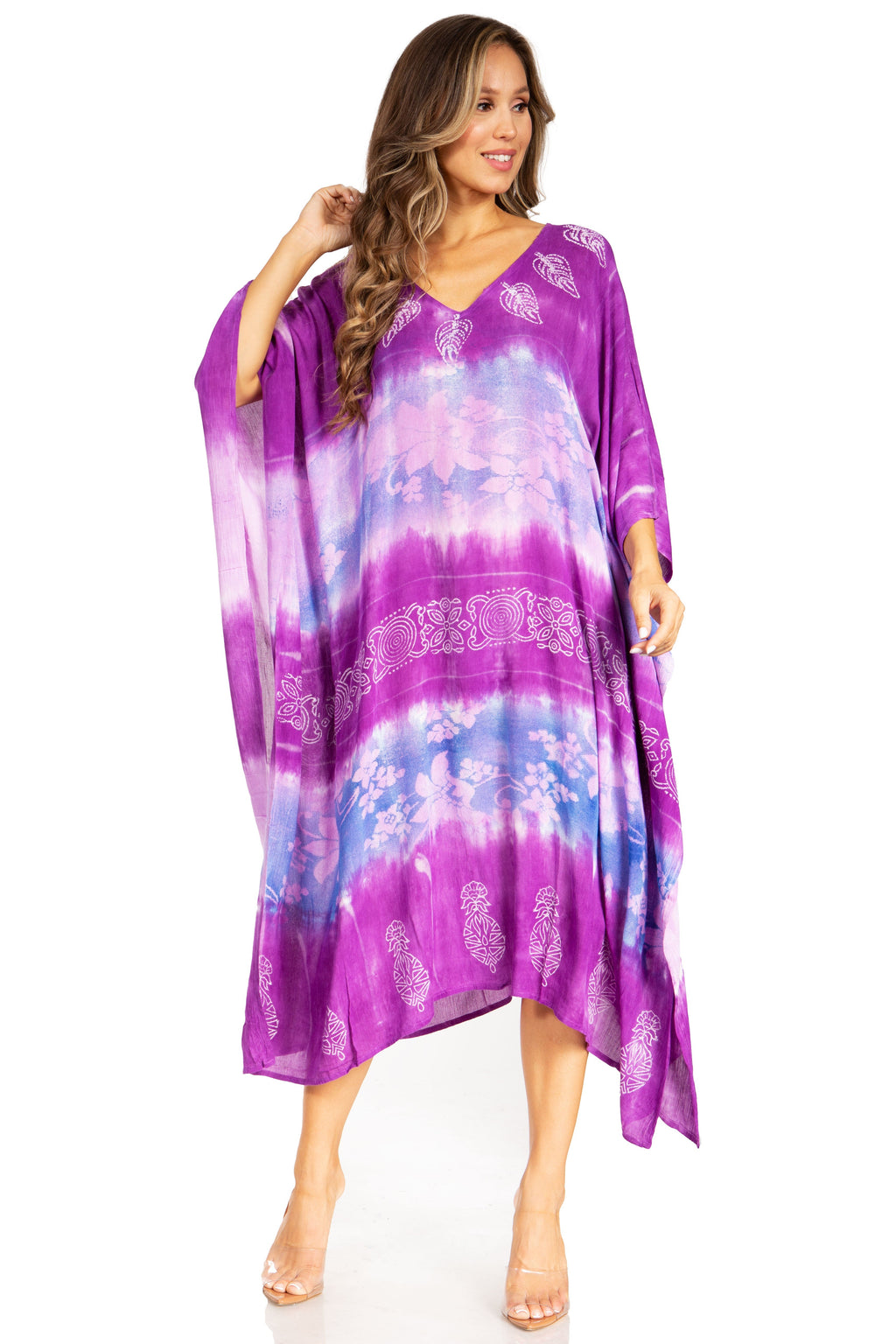 Tie Dye Boho Caftan Dress