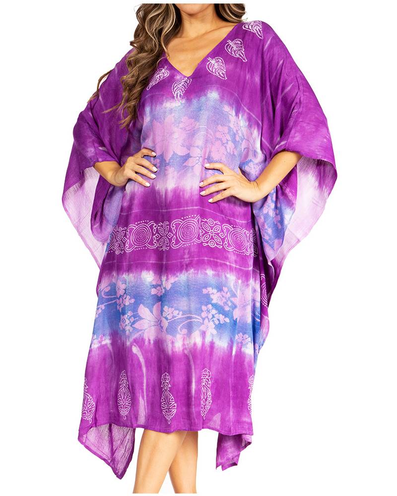 Tie Dye Boho Caftan Dress